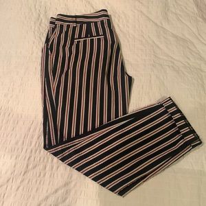 Comfy striped peg leg pants